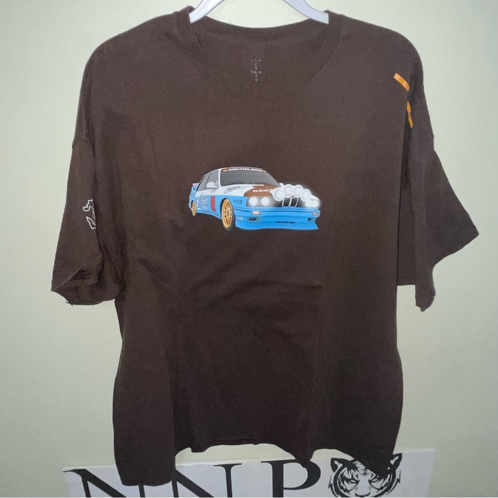 Travis Scott JACKBOYS Vehicle T‑Shirt Brown size XL